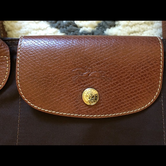 Auth Medium Size Longchamp Brown Handbag Purse Bag - Picture 3 of 8